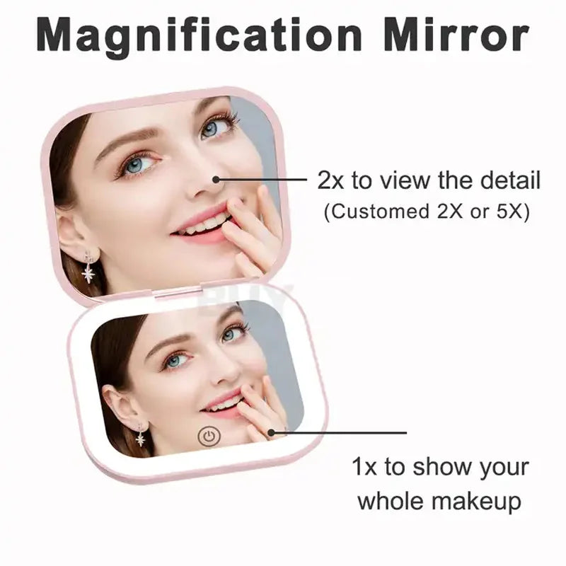 GlowFold Travel Makeup Mirror